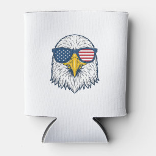Enfriador De Latas Gafas de sol águila patriótica diseño vectorial vi