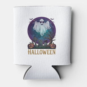 Enfriador De Latas Gafas de sol de fantasma de Halloween Luna púrpura