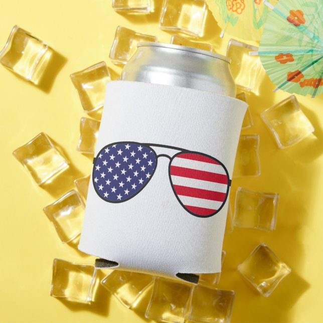 Enfriador De Latas Gafas de sol de la bandera estadounidense (Verano in situ)