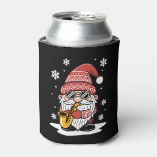 Enfriador De Latas Gafas de sol de saxofón de gnomo de Navidad copo d