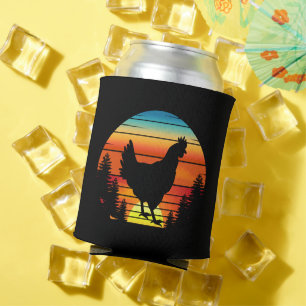 Enfriador De Latas Gallina con silueta de pollo vintage