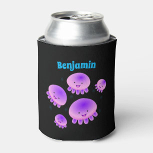 Enfriador De Latas Gallito rosa morado kawaii personalizado