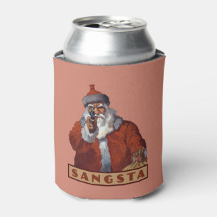 Enfriador De Latas Gangsta Santa personalizado monograma refrigerador