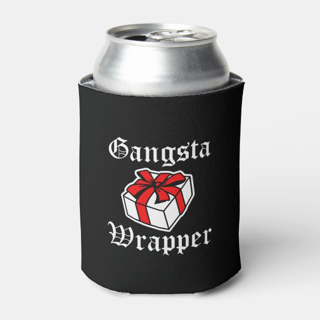 Enfriador De Latas Gangsta Wrapper regalo de Navidades graciosos (Lata Anverso)
