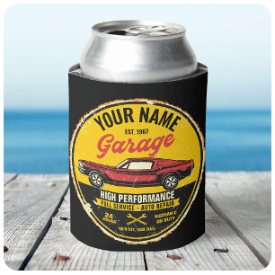 Enfriador De Latas Garaje de coche clásico rojo Fastback 1967 persona
