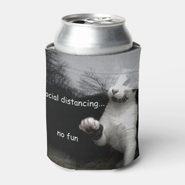 Enfriador De Latas Gatito distante social (Lata Anverso)