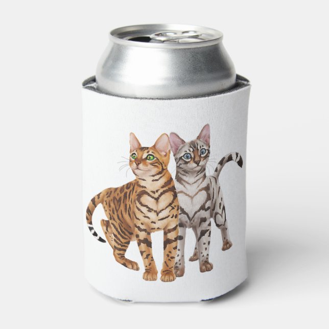 Enfriador De Latas Gato bengalí codicia rosette y gatos bengalíes de  (Lata Anverso)