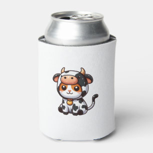 Enfriador De Latas Gato con traje de vaca