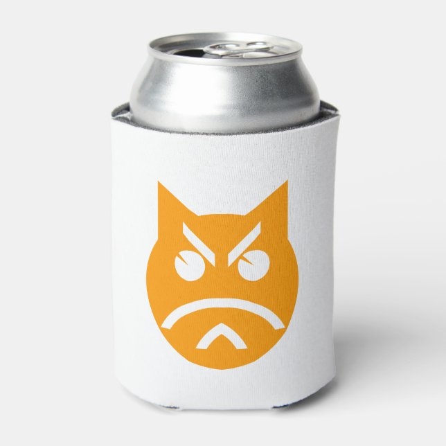 Enfriador De Latas Gato de Emoji de puentes (Lata Anverso)