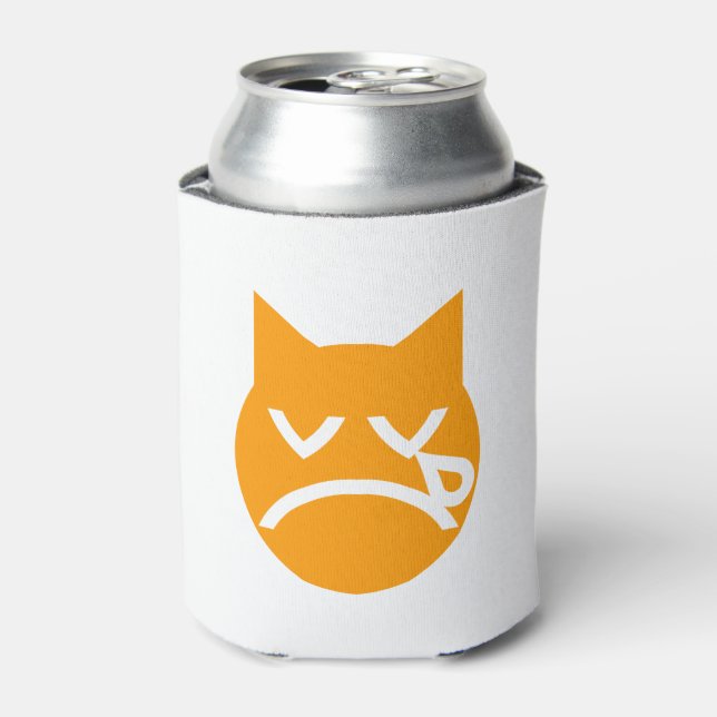 Enfriador De Latas Gato de Emoji llorando (Lata Anverso)