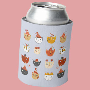 Enfriador De Latas Gato de Fiesta cutáneo