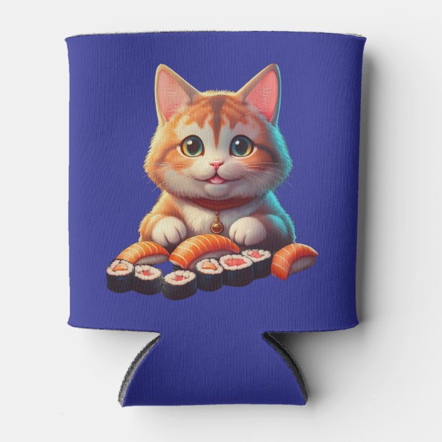 Enfriador De Latas Gato de sushi (Anverso)