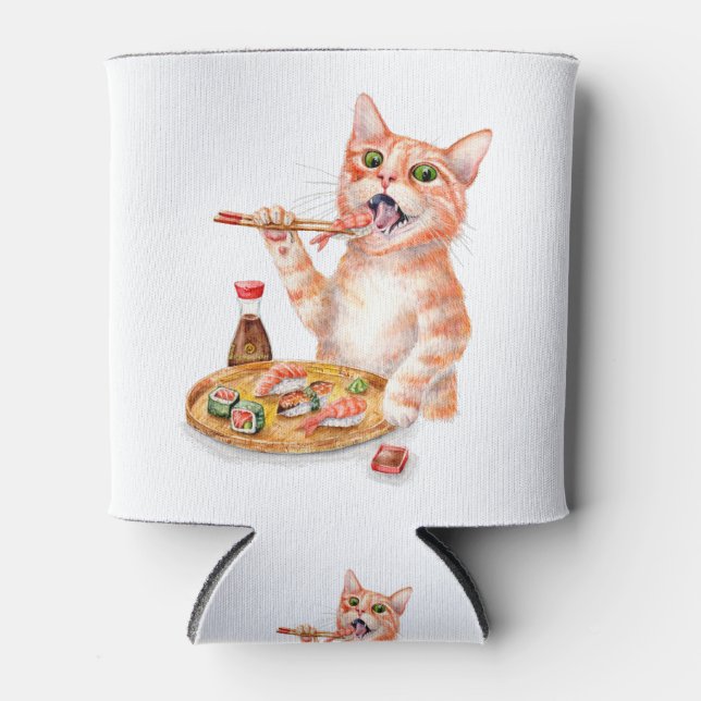 Enfriador De Latas Gato de sushi (Anverso)