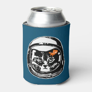 Enfriador De Latas Gato del espacio y el goldfish
