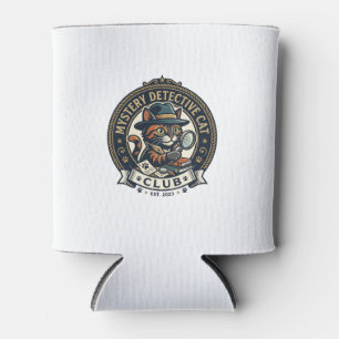 Enfriador De Latas Gato Detective Misterioso Camiseta Gráfica Arte - 