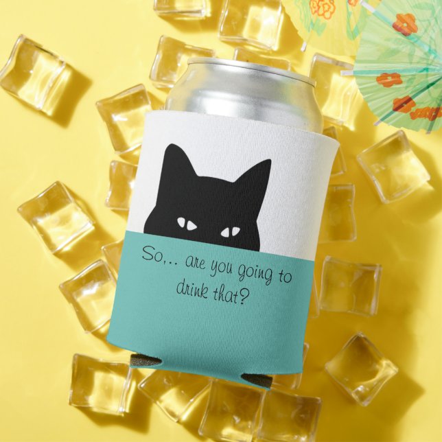 Enfriador De Latas Gato Furtivo Vas a beber eso (Verano in situ)