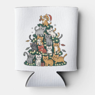Enfriador De Latas Gato gatito divertido árbol de Navidad mascota ama
