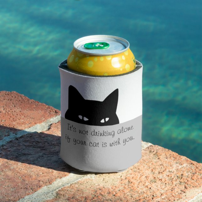 Enfriador De Latas Gato incómodo que no se bebe solo (Piscina in situ)