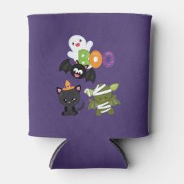 Enfriador De Latas Gato, murciélago, momia y fantasma de Halloween