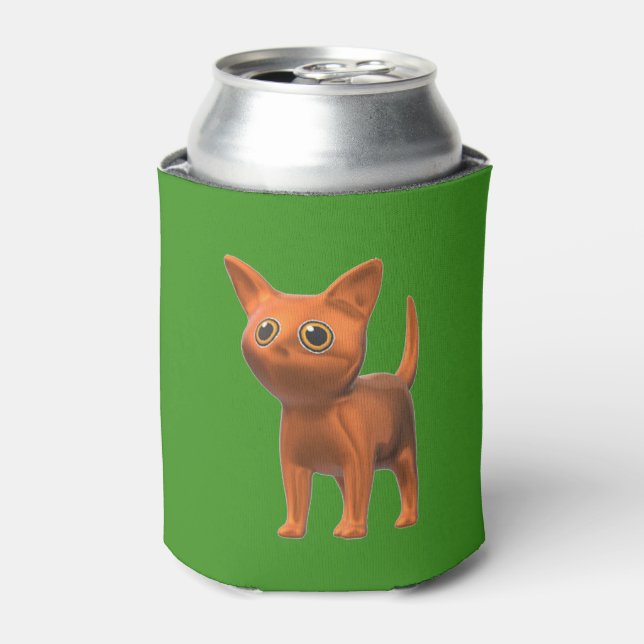 Enfriador De Latas Gato Naranja (Lata Anverso)