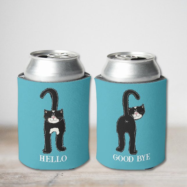 Enfriador De Latas Gato negro lindo (Subido por el creador)