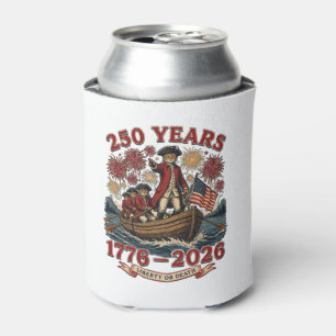Enfriador De Latas Gato Patriótico 250 Aniversario de América 1776-20