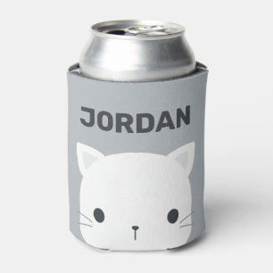 Enfriador De Latas Gato Pequeño Adorable con Nombre Personalizado