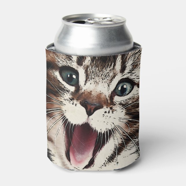 Enfriador De Latas Gato risible (Lata Anverso)