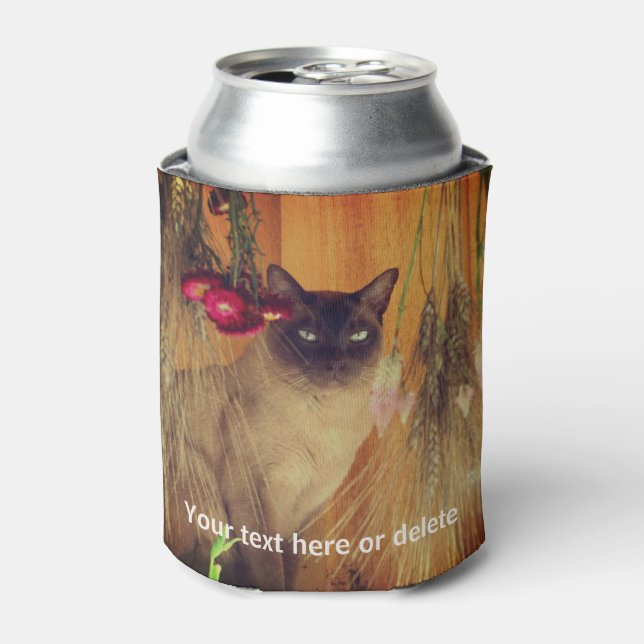 Enfriador De Latas Gato siamés personalizado (Lata Anverso)