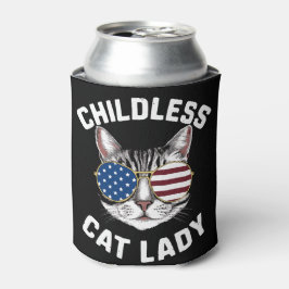 Enfriador De Latas Gato sin hijos Lady Kamala Harris 2024