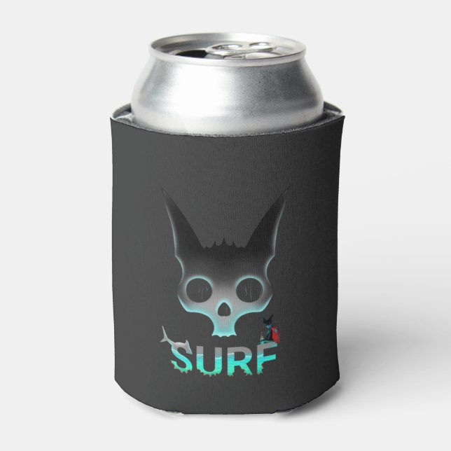 Enfriador De Latas Gato Skull Graffiti Surf (Lata Anverso)