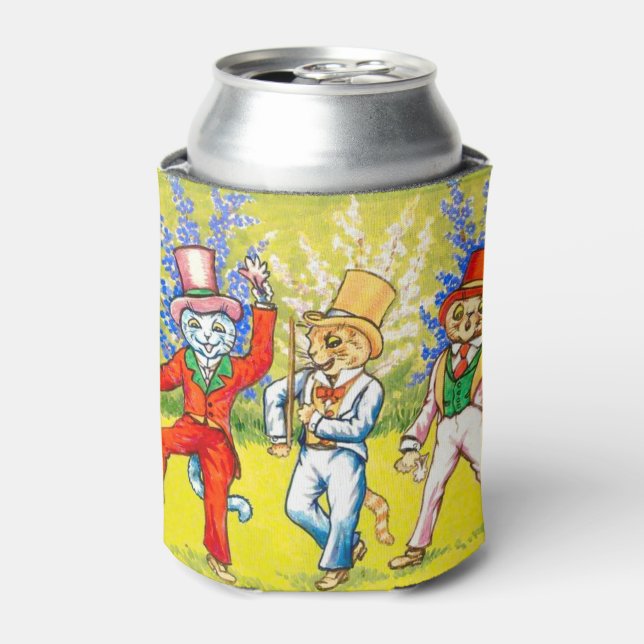 Enfriador De Latas Gatos bailando (Lata Anverso)