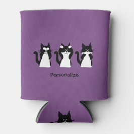 Enfriador De Latas Gatos blancos negros | Tres sabios gitanos