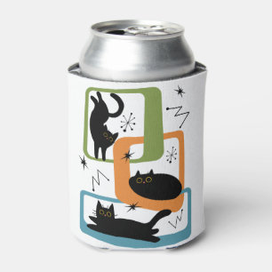 Enfriador De Latas Gatos negros de mediados del siglo