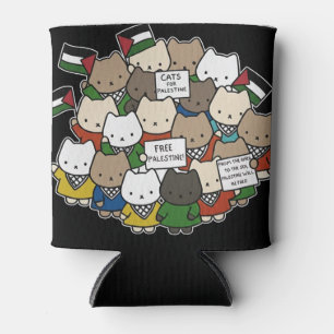 Enfriador De Latas Gatos por Palestina – Gatos Kawaii por la Justicia