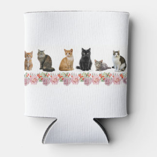 Enfriador De Latas Gatos y Rosas