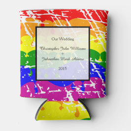 Enfriador De Latas Gay Rainbow Freedom Flag Boda bandera
