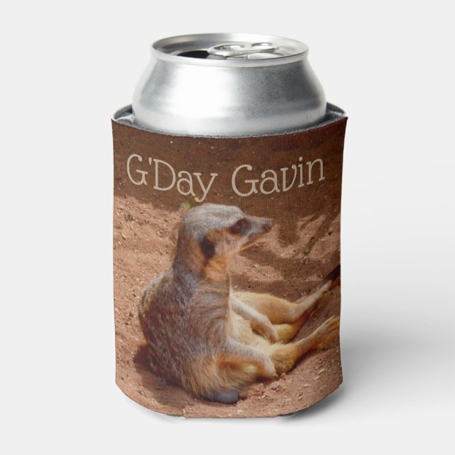 Enfriador De Latas G'Day Gavin Meerkat Stubby Cooler (Lata Anverso)