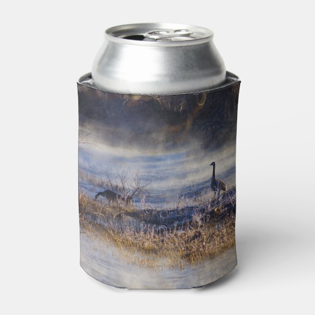 Enfriador De Latas Geese hablando un descanso (Lata Anverso)