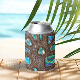 Enfriador De Latas Gemas de Ópalo negro irlandés en madera