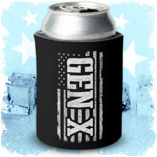 Enfriador De Latas Generación X Bandera Americana Orgullosa Gen Xer G