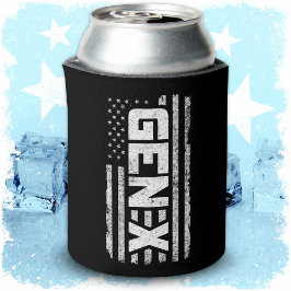 Enfriador De Latas Generación X Orgulloso General Xer Bandera America