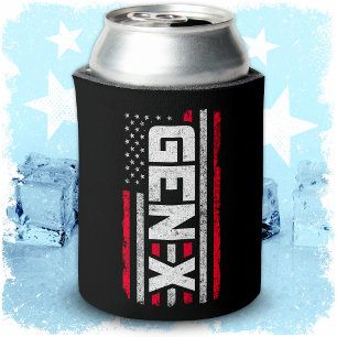 Enfriador De Latas Generación X Orgulloso General Xer Bandera America