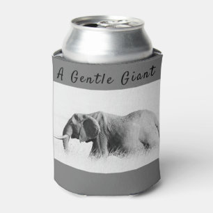 Enfriador De Latas Gentle Giant Elephant foto de alta clave con texto