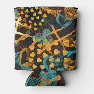 Enfriador De Latas Geometría de Heart Stars: Patrón de divertida cose