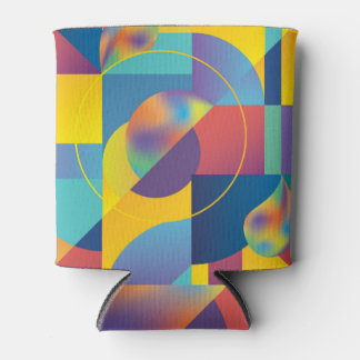 Enfriador De Latas Geométrica Creativa: Cubierta de cosecha abstracta