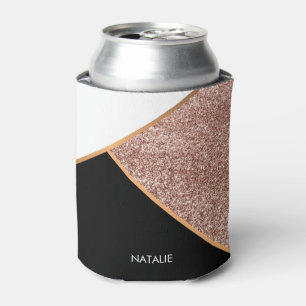 Enfriador De Latas Geométrico del Purpurina Rosa