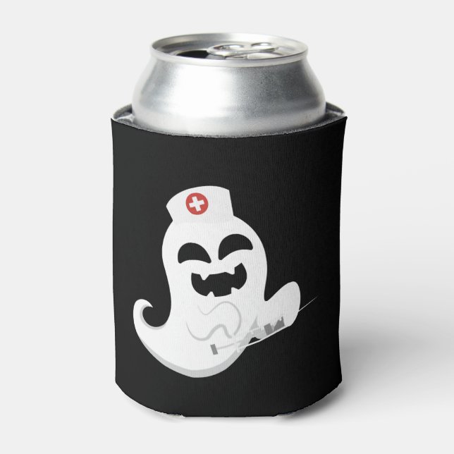 Enfriador De Latas Ghost Nurse Halloween (Lata Anverso)