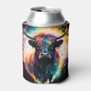 Enfriador De Latas Ghostly Grace: Vaca Highland espectral Holográfica