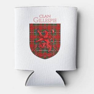 Enfriador De Latas Gillespie Tartan Scottish Plaid Lion Rampant